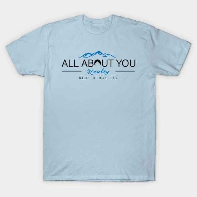 AAY realty Black Logo T-Shirt by All About You Realty-Blue Ridge